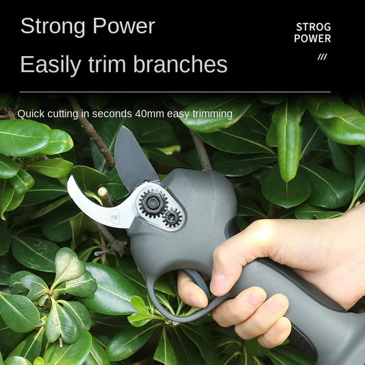 3.0cm Electric Pruning Shears Electric Fruit Tree Pruning Shears Powerful Garden Lithium Electric Pruning Shears Landscape tools Leedoar