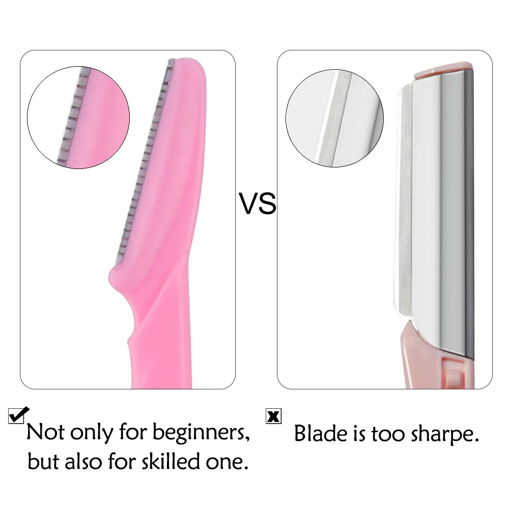 3/4/10Pcs Eyebrow Trimmer Face Blade Shaver Portable Eye Brow Epilation Hair Removal Safety Eyebrow Cutting Woman Makeup Tools Leedoar