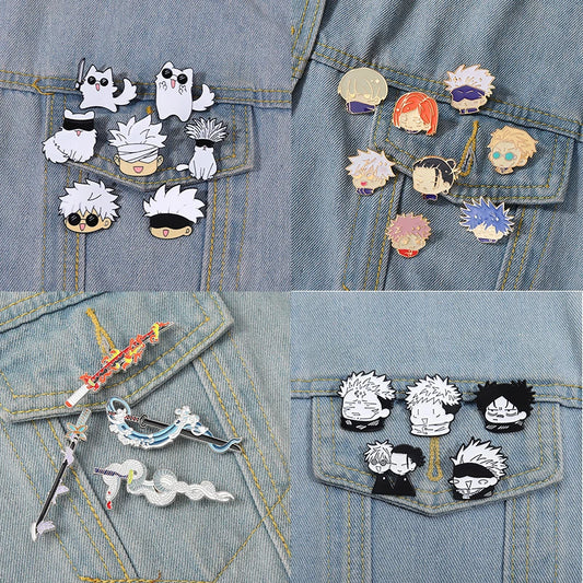 3-6 peças/conjunto coleção de anime broche de esmalte personalizado personagem de desenho animado broche lapela distintivo joia fofa presente para fãs 