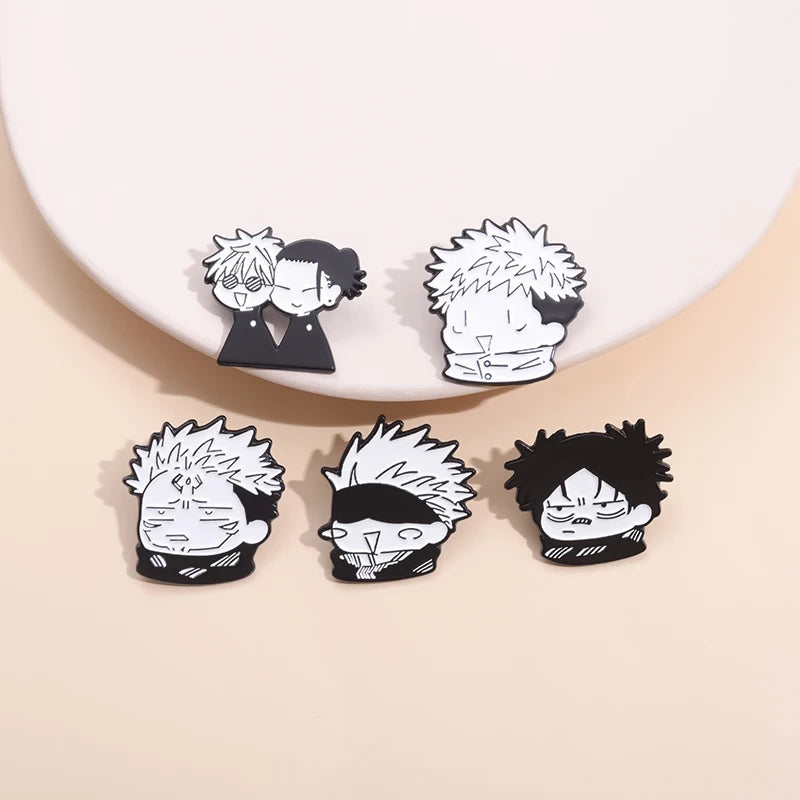 Juego de 3 a 6 pines esmaltados de colección de anime, broche de personaje de dibujos animados personalizado, insignia de solapa, lindo regalo de joyería para fanáticos 