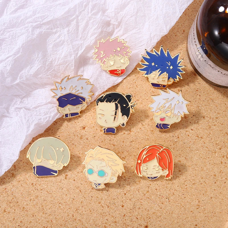 Juego de 3 a 6 pines esmaltados de colección de anime, broche de personaje de dibujos animados personalizado, insignia de solapa, lindo regalo de joyería para fanáticos 