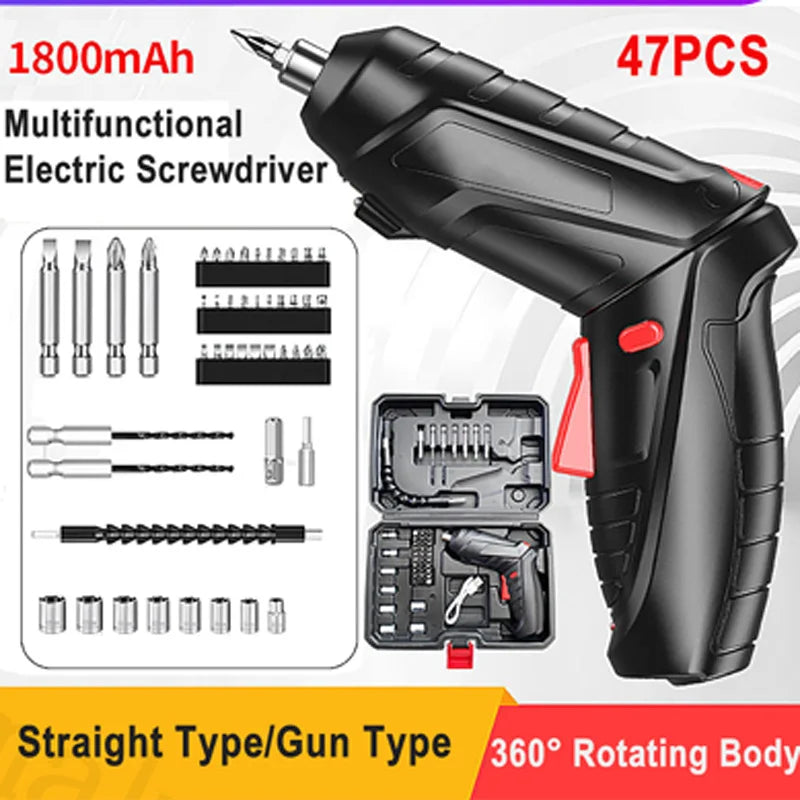 3.6v Power Tools Set Household Maintenance Repair 1800mAh Lithium Battery Mini Household Electric Drill Cordless Screwdriver