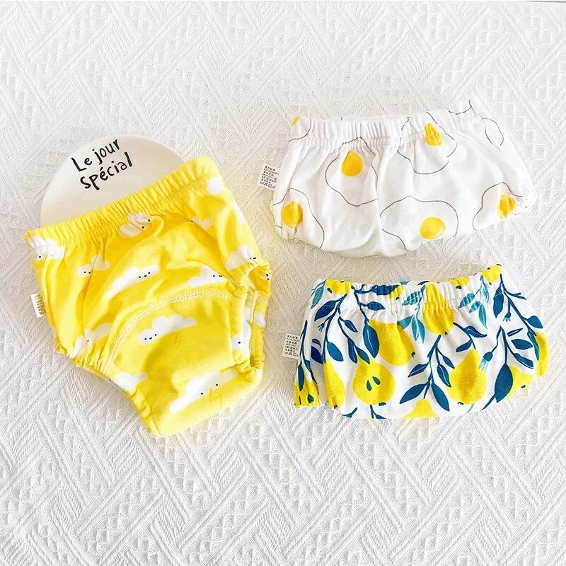 3 Baby Training Pants 6 Layers Bebe Reusable Cloth Diaper Washable In Leedoar