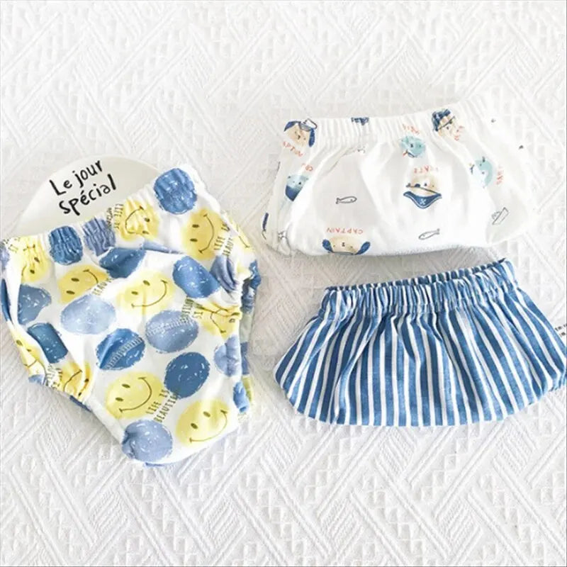 3 Baby Training Pants 6 Layers Bebe Reusable Cloth Diaper Washable In Leedoar