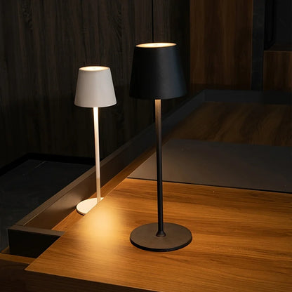 3 Color Temperature LED Eye Protection Table Lamp Stepless Dimming Touch Control Rechargeable Batter For Dining Room/Living Room Leedoar