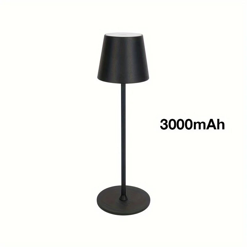 3 Color Temperature LED Eye Protection Table Lamp Stepless Dimming Touch Control Rechargeable Batter For Dining Room/Living Room Leedoar