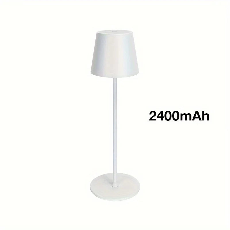 3 Color Temperature LED Eye Protection Table Lamp Stepless Dimming Touch Control Rechargeable Batter For Dining Room/Living Room Leedoar