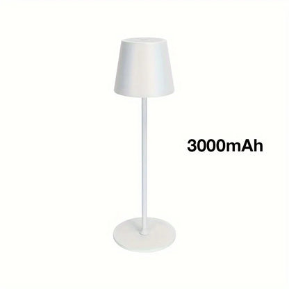 3 Color Temperature LED Eye Protection Table Lamp Stepless Dimming Touch Control Rechargeable Batter For Dining Room/Living Room Leedoar