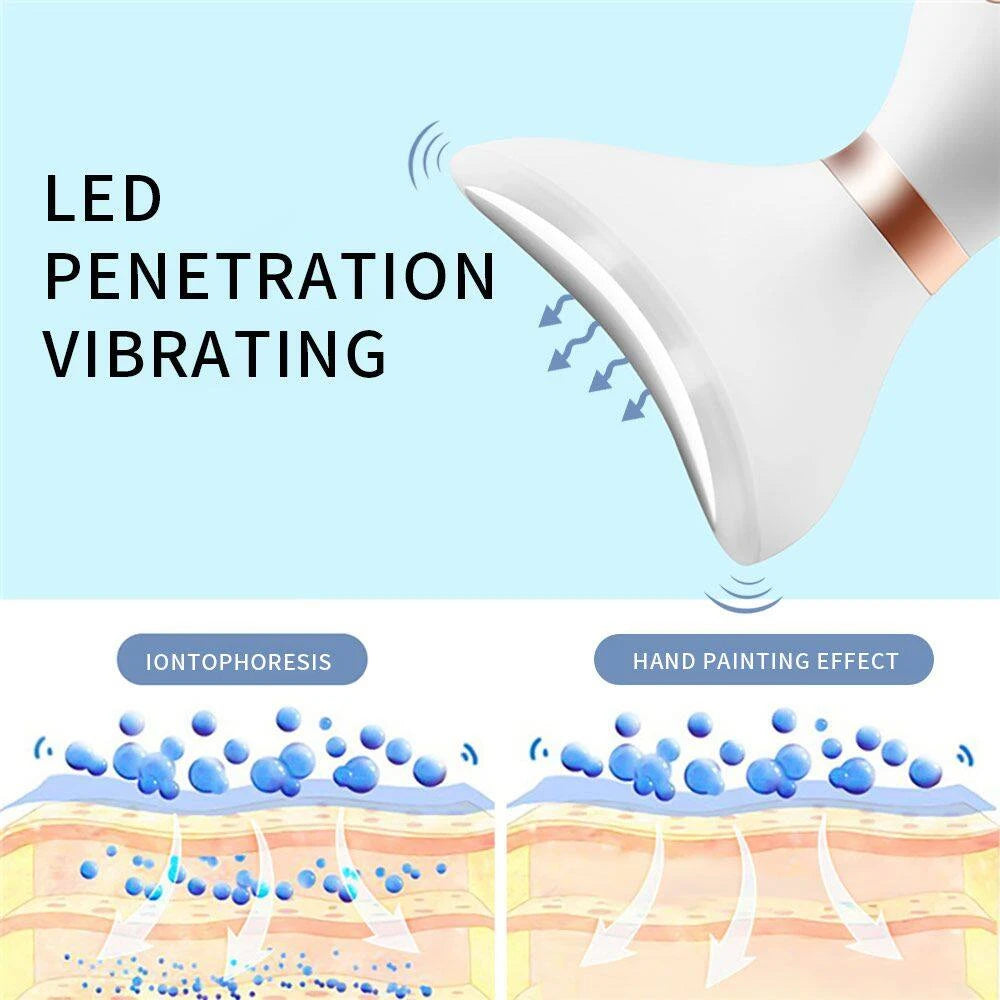 3 In 1 Face Massager Neck Facial Eye Massage Introducer Microcurrent Skin Rejuvenation Anti Aging Beauty Device BEAUTY TOOLS Leedoar