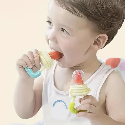 3 PCs Baby Fruit and Vegetable Teether Food Supplement Bite Le Silicone Baby Feeding Tableware Leedoar