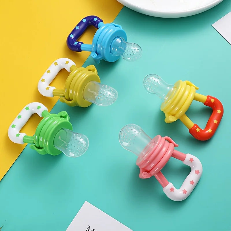 3 PCs Baby Fruit and Vegetable Teether Food Supplement Bite Le Silicone Baby Feeding Tableware Leedoar