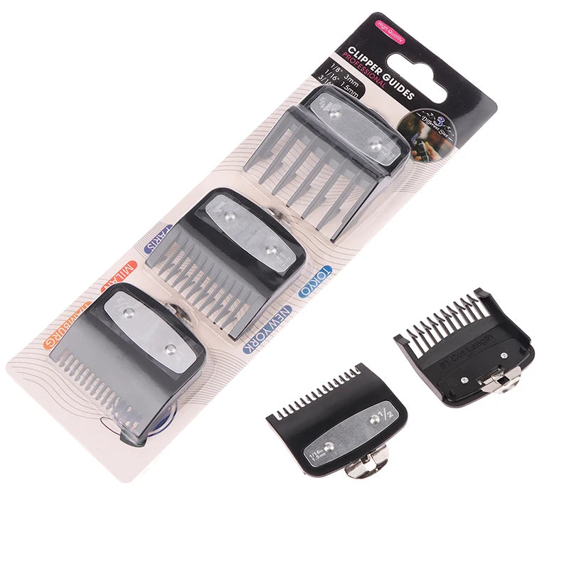 3 Pcs Hair Clipper Guards Guide Combs Trimmer Cutting Guides Styling Tools Attachment Compatible 1.5mm 3mm 4.5mm Leedoar