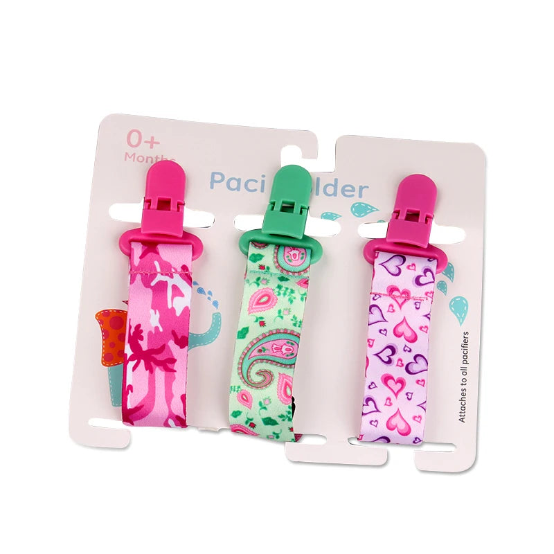 3 Pcs/Set Baby Pacifier Clips Pacifier Chain Dummy Clip Nipple Holder For Nipples Children Pacifier Clip Soother Holder attache Leedoar