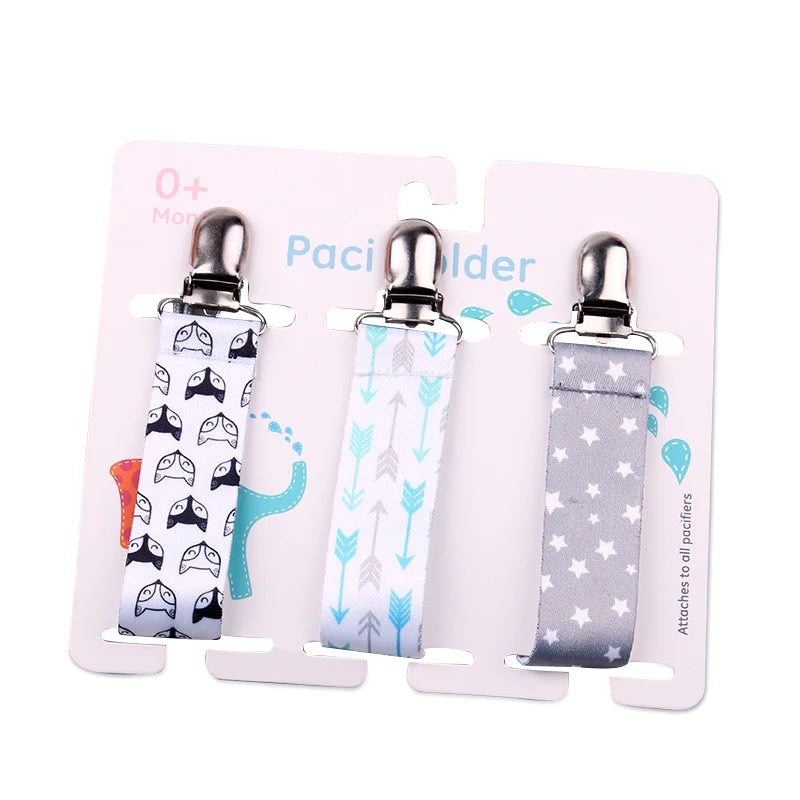 3 Pcs/Set Baby Pacifier Clips Pacifier Chain Dummy Clip Nipple Holder For Nipples Children Pacifier Clip Soother Holder attache Leedoar