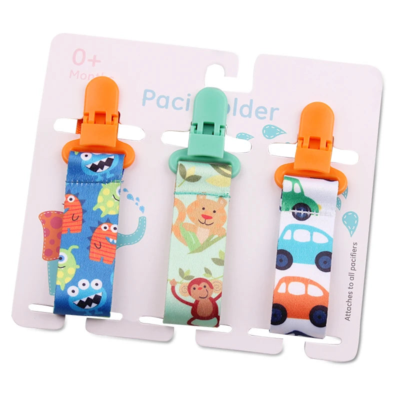 3 Pcs/Set Baby Pacifier Clips Pacifier Chain Dummy Clip Nipple Holder For Nipples Children Pacifier Clip Soother Holder attache Leedoar