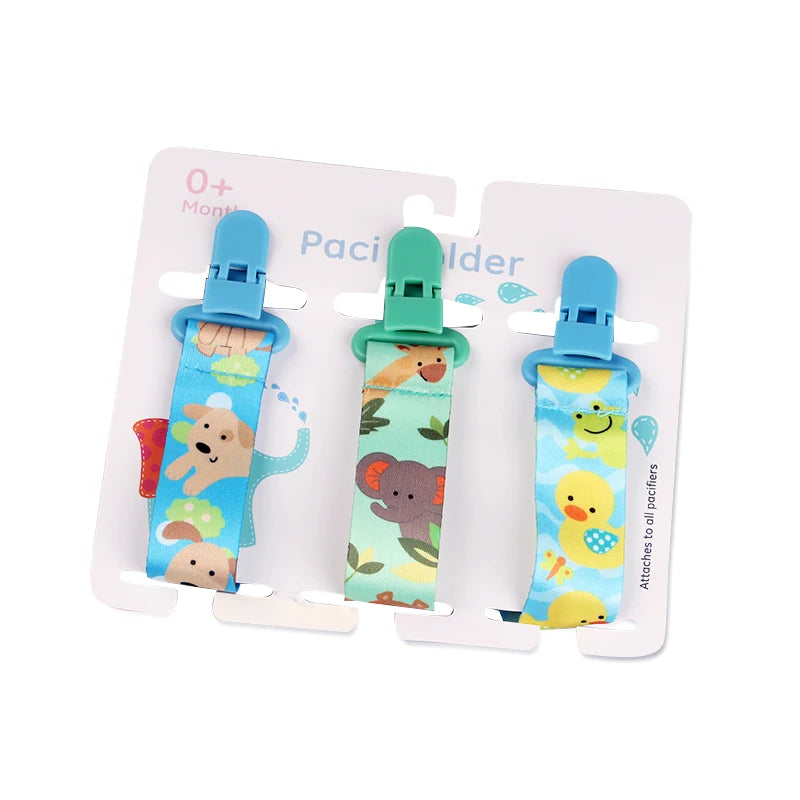 3 Pcs/Set Baby Pacifier Clips Pacifier Chain Dummy Clip Nipple Holder For Nipples Children Pacifier Clip Soother Holder attache Leedoar