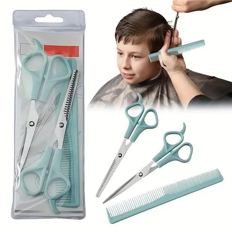 3 Pieces/Set Of Children's And Baby Haircut Scissors Set Liu Hague Flat Scissors Comb Beauty Tools Hair Scissors Barber Tools Leedoar