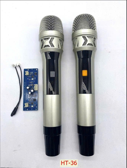 Micrófono inalámbrico de 2 canales UHF, micrófono de mano profesional para iglesias, espectáculos, karaoke, fiestas, reuniones, 50 metros, para cantar canciones