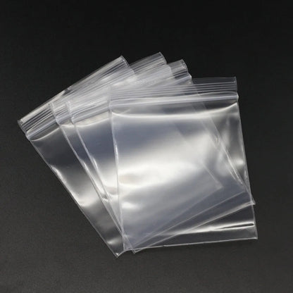 30-100Pcs/Pack 4*6/5*7/6*8/7*10/8*12cm Zíper Trava Reclosable Plástico Poli Sacos Transparentes Jóias A Granel Artesanato Acessórios Embalagem 