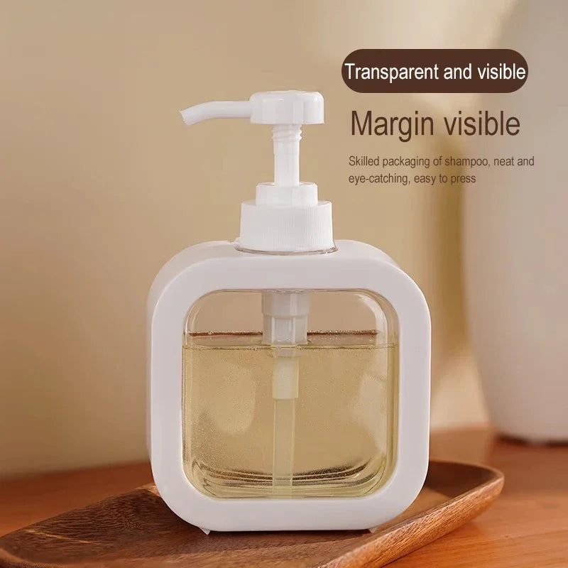 300/500ML Soap Dispenser White Liquid Lotion Hand Pump Soap Dispenser Refillable Shampoo Bottle Plastic Hand Soap Dispenser Leedoar