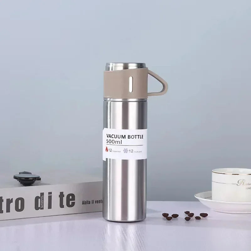 304 Vacuum Stainless Steel Thermos Cup Outdoor Hot Water Thermal Insulation Cup Office Business Style Thermos Bottle Leedoar