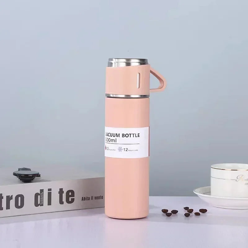 304 Vacuum Stainless Steel Thermos Cup Outdoor Hot Water Thermal Insulation Cup Office Business Style Thermos Bottle Leedoar