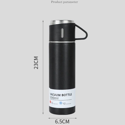 304 Vacuum Stainless Steel Thermos Cup Outdoor Hot Water Thermal Insulation Cup Office Business Style Thermos Bottle Leedoar