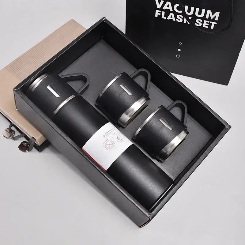 304 Vacuum Stainless Steel Thermos Cup Outdoor Hot Water Thermal Insulation Cup Office Business Style Thermos Bottle Leedoar