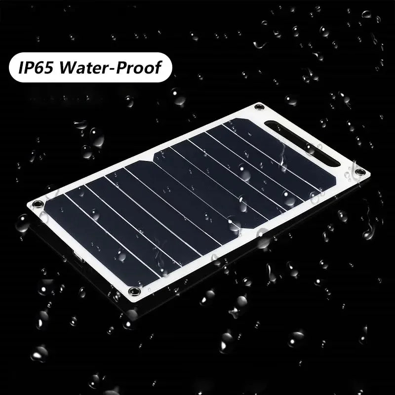 30W Solar Panel With USB Waterproof Outdoor Hiking And Camping Portable Battery Mobile Phone Charging Bank Charging Panel 6.8V Leedoar