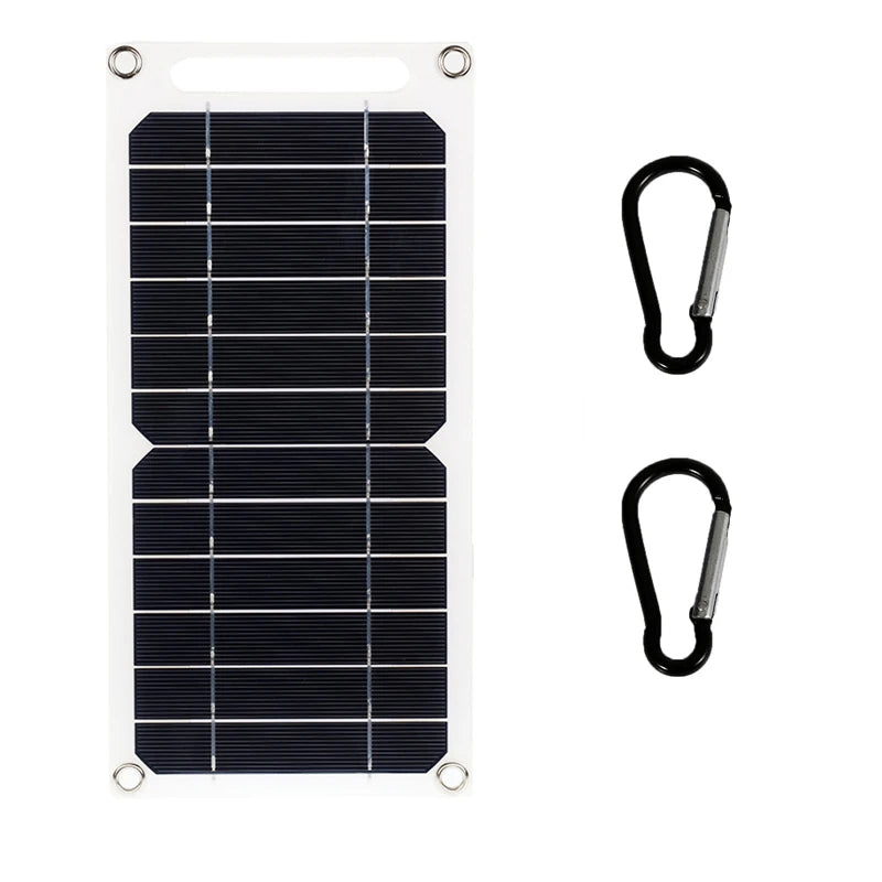 30W Solar Panel With USB Waterproof Outdoor Hiking And Camping Portable Battery Mobile Phone Charging Bank Charging Panel 6.8V Leedoar