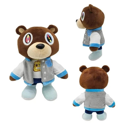 30cm Kawaii Kanye Dropout Bear Teddy Bear Plush Toys Kanye West Graduation Soft Stuffed Home Room Decor Birthday Gift Leedoar