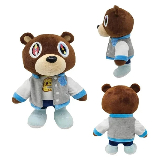 Oso de peluche de 30 cm Kawaii Kanye Dropout, oso de peluche Kanye West, regalo de cumpleaños para decoración de habitación del hogar 