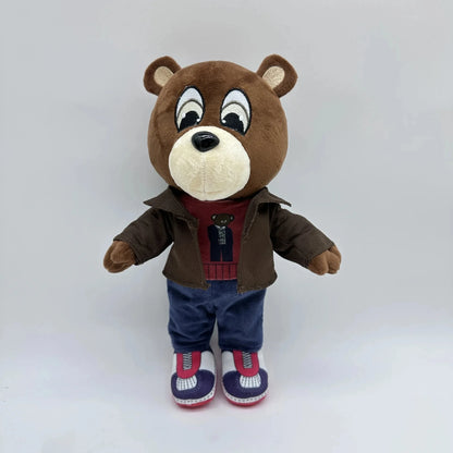 30cm Kawaii Kanye Dropout Bear Teddy Bear Plush Toys Kanye West Graduation Soft Stuffed Home Room Decor Birthday Gift Leedoar