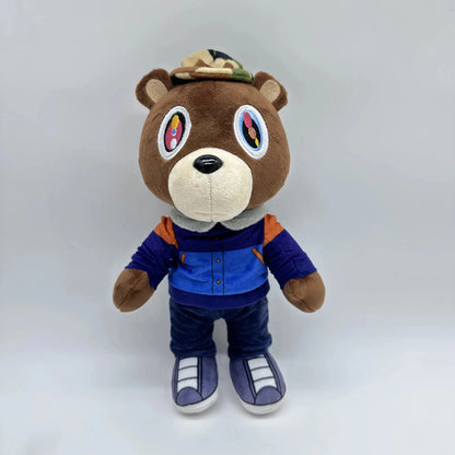 30cm Kawaii Kanye Dropout Bear Teddy Bear Plush Toys Kanye West Graduation Soft Stuffed Home Room Decor Birthday Gift Leedoar