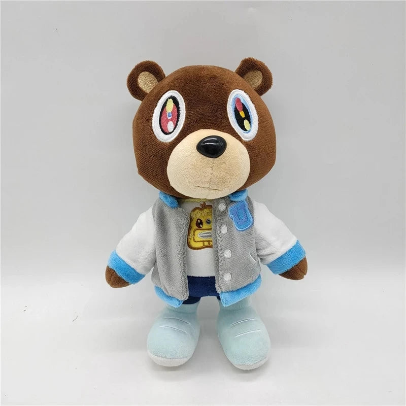 30cm Kawaii Kanye Dropout Bear Teddy Bear Plush Toys Kanye West Graduation Soft Stuffed Home Room Decor Birthday Gift Leedoar