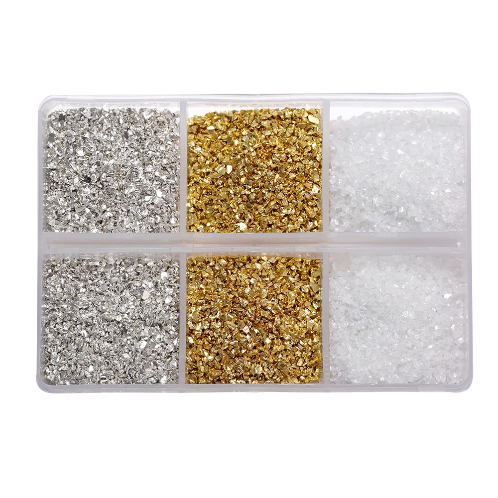 30g/Box Crushed Glass Stones Resin Filling Irregular Broken Stone for DIY Epoxy Resin Mold Crafts Nail Art Decoration Material Leedoar