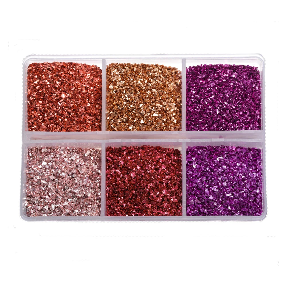 30g/Box Crushed Glass Stones Resin Filling Irregular Broken Stone for DIY Epoxy Resin Mold Crafts Nail Art Decoration Material Leedoar