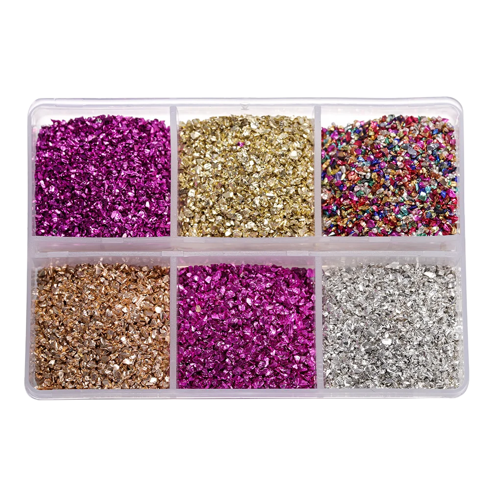 30g/Box Crushed Glass Stones Resin Filling Irregular Broken Stone for DIY Epoxy Resin Mold Crafts Nail Art Decoration Material Leedoar