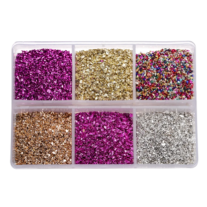 30g/Box Crushed Glass Stones Resin Filling Irregular Broken Stone for DIY Epoxy Resin Mold Crafts Nail Art Decoration Material Leedoar