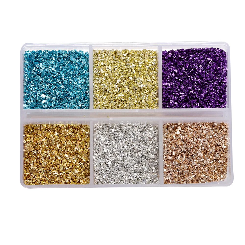 30g/Box Crushed Glass Stones Resin Filling Irregular Broken Stone for DIY Epoxy Resin Mold Crafts Nail Art Decoration Material Leedoar