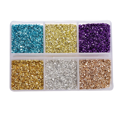 30g/Box Crushed Glass Stones Resin Filling Irregular Broken Stone for DIY Epoxy Resin Mold Crafts Nail Art Decoration Material Leedoar