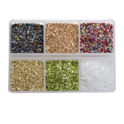 30g/Box Crushed Glass Stones Resin Filling Irregular Broken Stone for DIY Epoxy Resin Mold Crafts Nail Art Decoration Material Leedoar