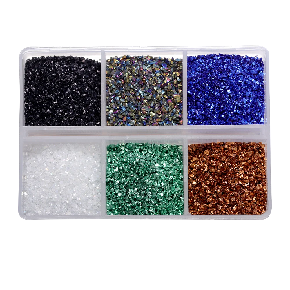 30g/Box Crushed Glass Stones Resin Filling Irregular Broken Stone for DIY Epoxy Resin Mold Crafts Nail Art Decoration Material Leedoar