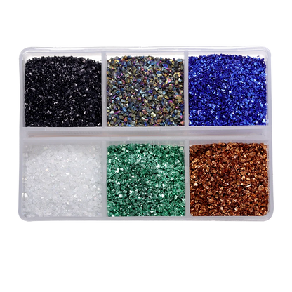 30g/Box Crushed Glass Stones Resin Filling Irregular Broken Stone for DIY Epoxy Resin Mold Crafts Nail Art Decoration Material Leedoar