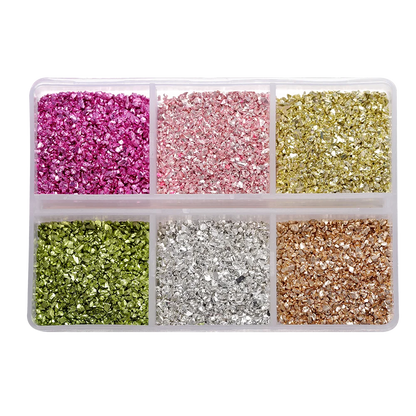 30g/Box Crushed Glass Stones Resin Filling Irregular Broken Stone for DIY Epoxy Resin Mold Crafts Nail Art Decoration Material Leedoar