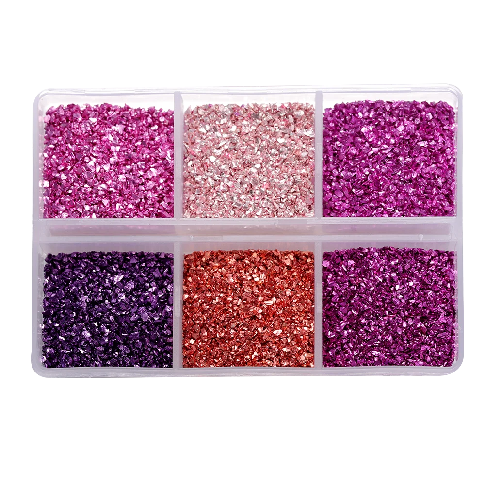 30g/Box Crushed Glass Stones Resin Filling Irregular Broken Stone for DIY Epoxy Resin Mold Crafts Nail Art Decoration Material Leedoar