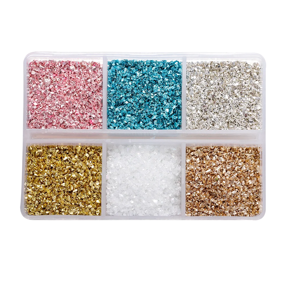 30g/Box Crushed Glass Stones Resin Filling Irregular Broken Stone for DIY Epoxy Resin Mold Crafts Nail Art Decoration Material Leedoar