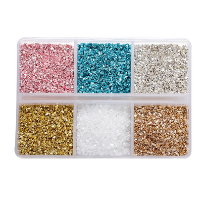 30g/Box Crushed Glass Stones Resin Filling Irregular Broken Stone for DIY Epoxy Resin Mold Crafts Nail Art Decoration Material Leedoar