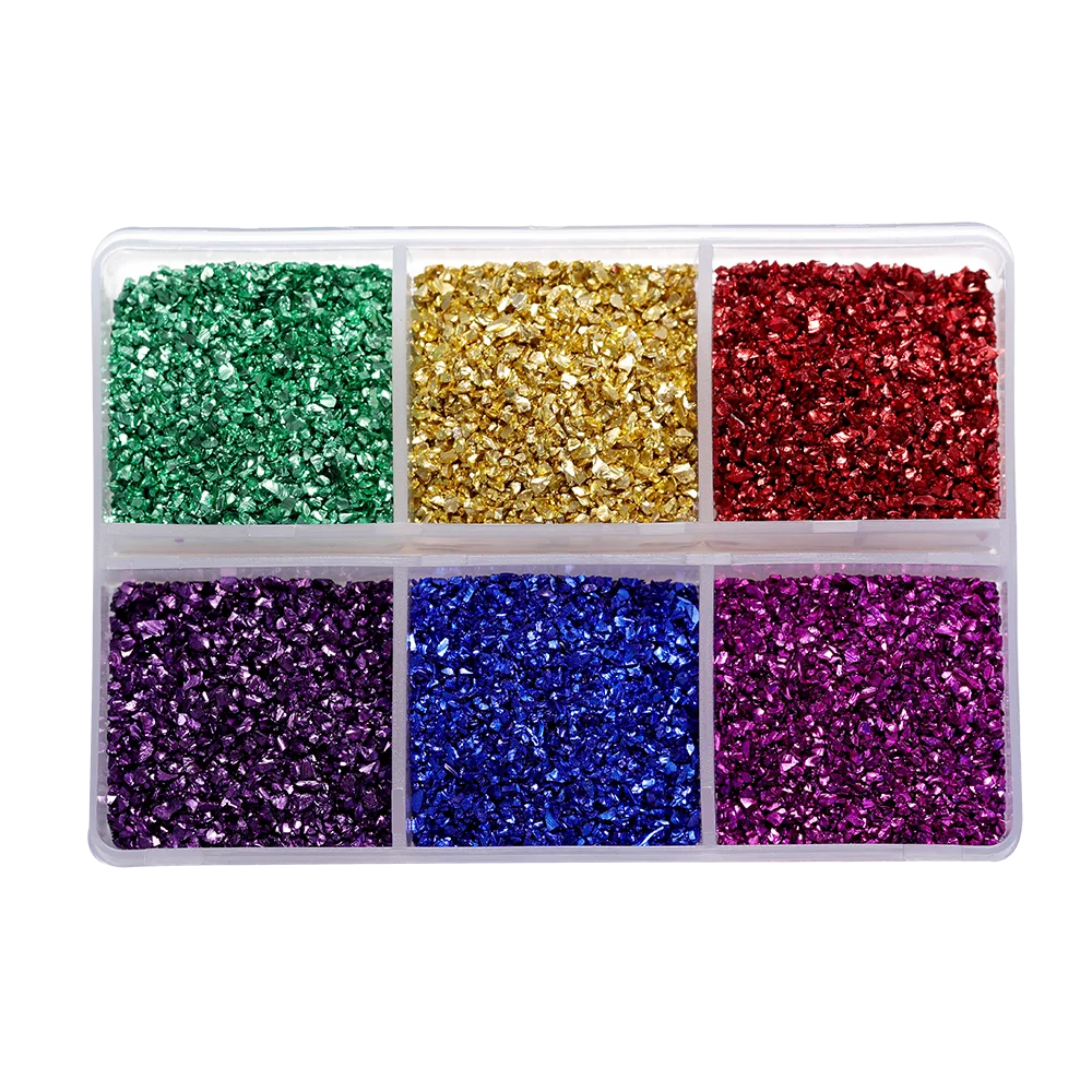 30g/Box Crushed Glass Stones Resin Filling Irregular Broken Stone for DIY Epoxy Resin Mold Crafts Nail Art Decoration Material Leedoar