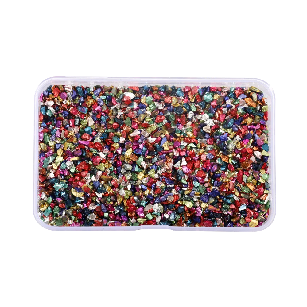 30g/Box Crushed Glass Stones Resin Filling Irregular Broken Stone for DIY Epoxy Resin Mold Crafts Nail Art Decoration Material Leedoar